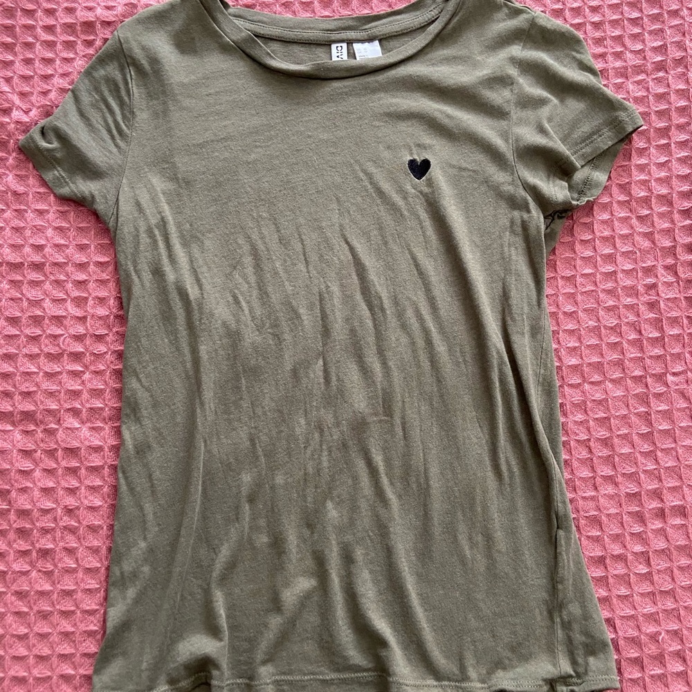 Green Shirt with Heart detail